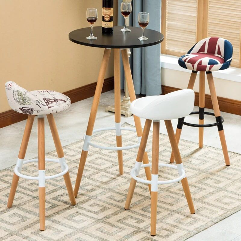 Bàn quầy bar chân gỗ TG 6768B